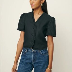 Reformation Bess Linen Top 1X